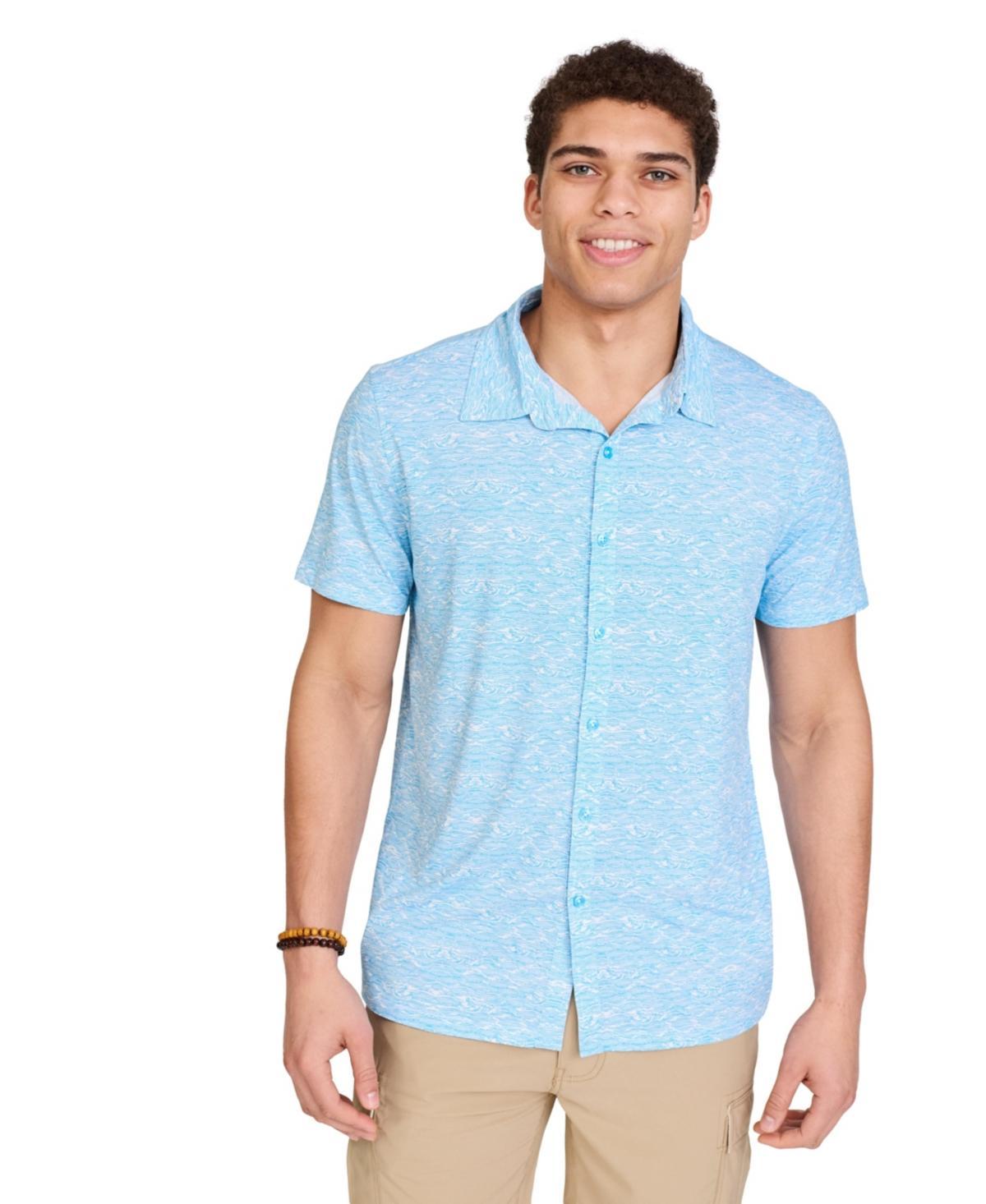 WearFirst Mens High Tide Short Sleeve Button Up Shirt Product Image