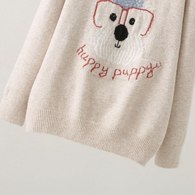 Crewneck Dog Face Sweater Product Image