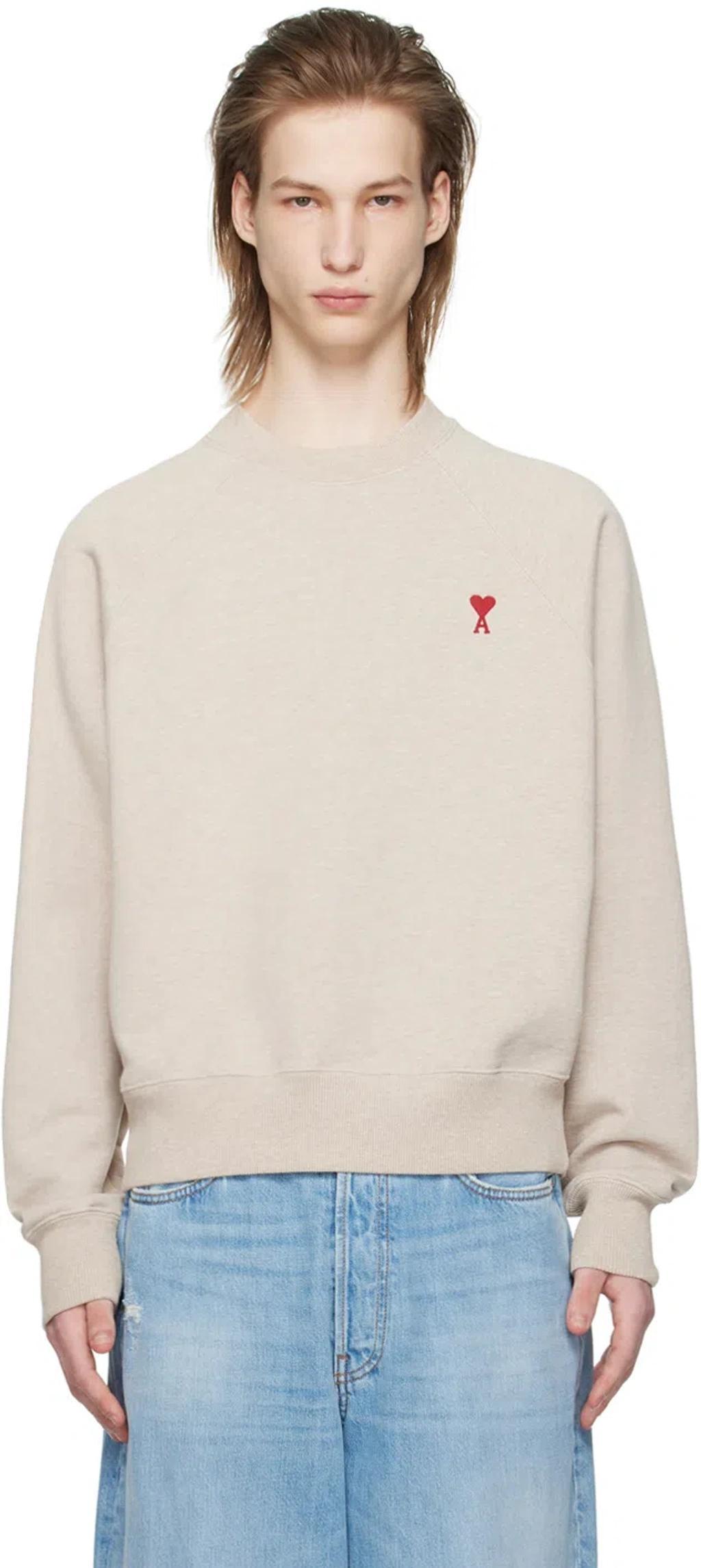 Beige Ami De Cœur Sweatshirt In 2712 Light Beige Product Image