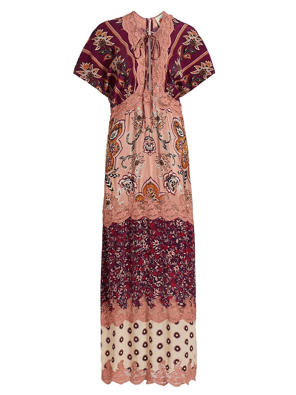 Womens Glam Tapestry Maxi Dress Product Image