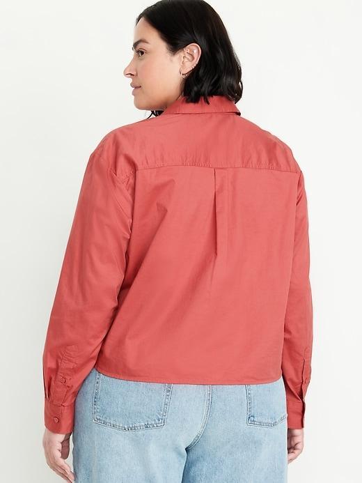 Button-Down Crop Shirt Product Image