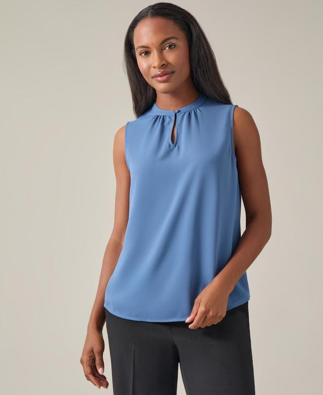 Kasper Womens Sleeveless Keyhole Blouse Product Image