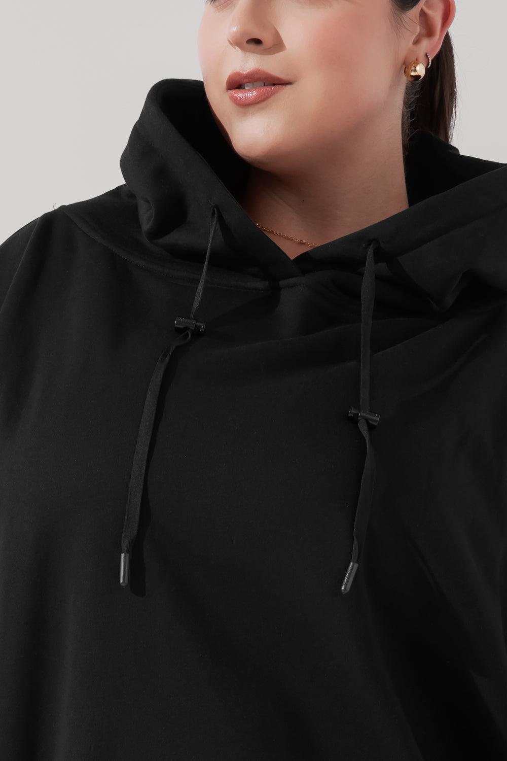 POPFLEX® Long Cloud Hoodie - Black Product Image