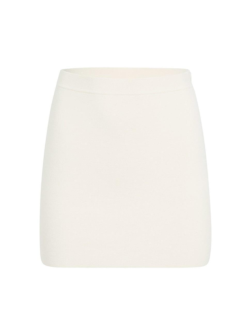 Womens Darrion Wool-Blend A-Line Miniskirt product image