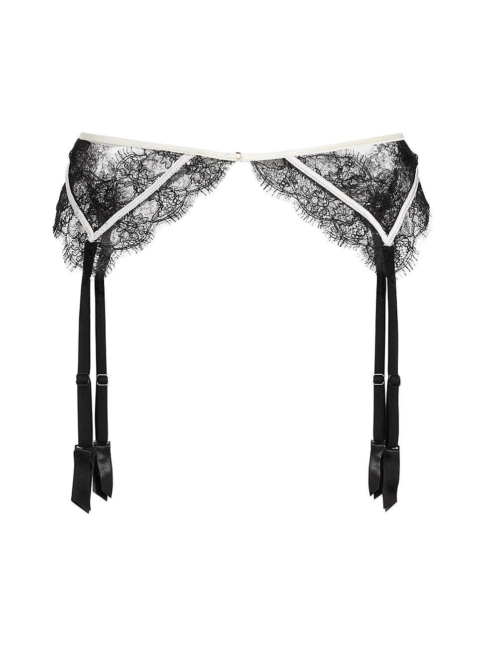 Womens Lace Inset Garter Belt Product Image