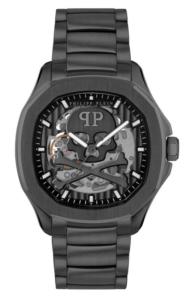 PHILIPP PLEIN Skeleton Spectre Bracelet Watch, 42mm In Ip Black Product Image