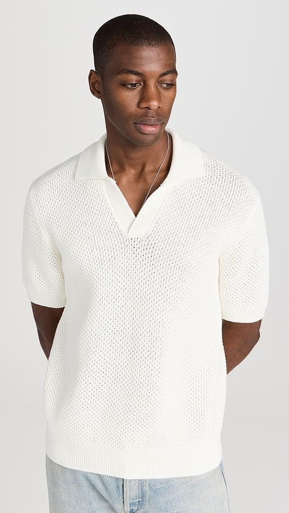 FRAME Open Weave Polo Sweater | Shopbop Product Image