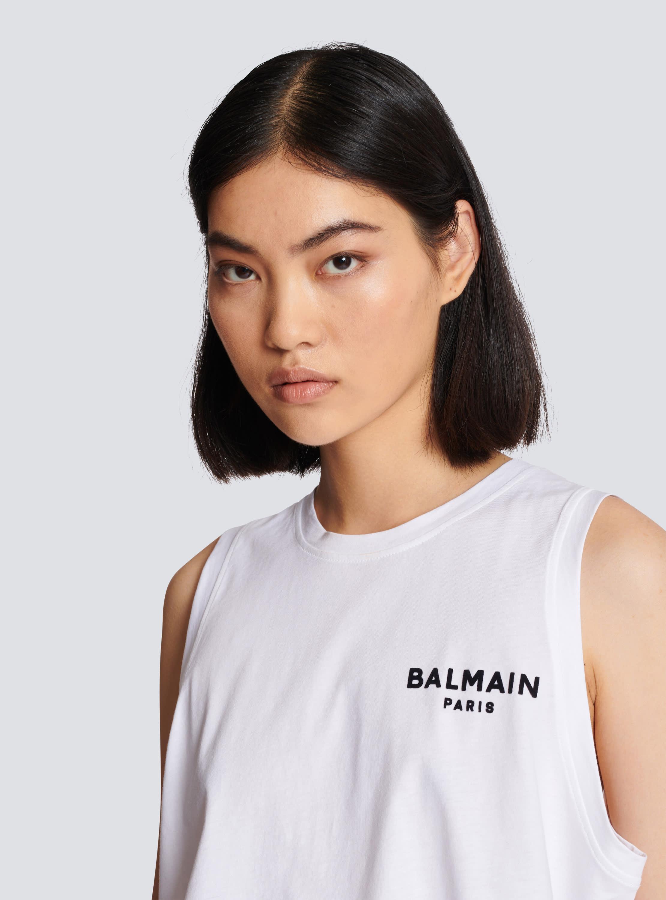 Balmain flocked tank top Product Image