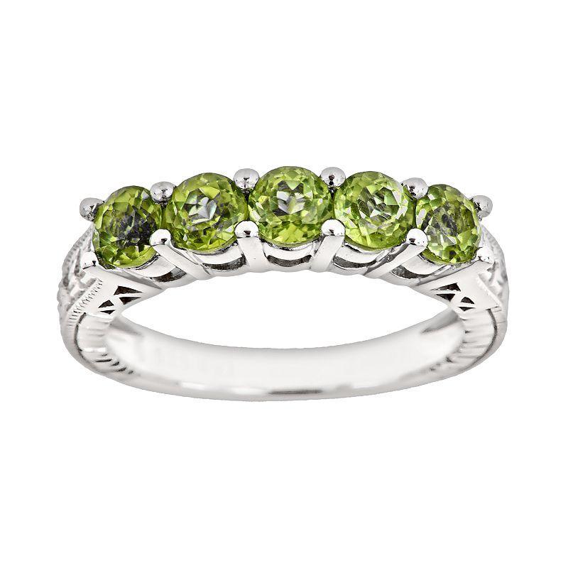 Celebration Gems Sterling Silver White Topaz Five-Stone Ring, Womens Multicolor Product Image