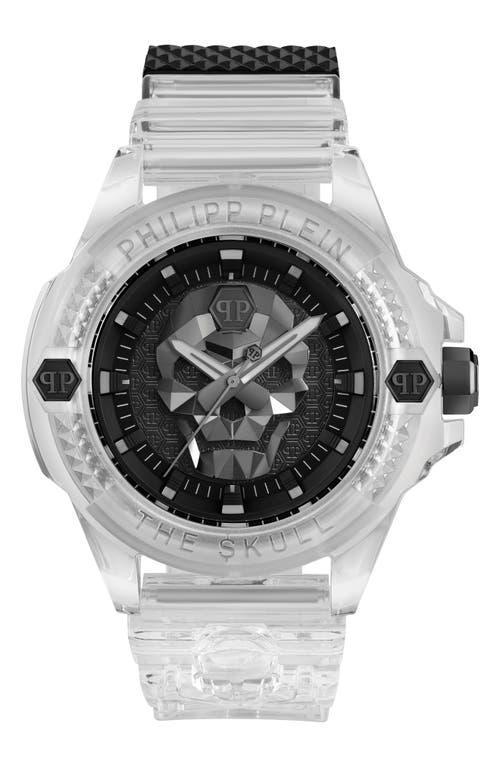 Philipp Plein Mens The $kull Transparent Silicone Strap Watch 45mm Product Image