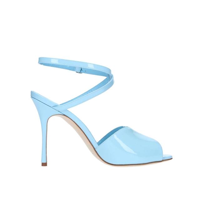 MANOLO BLAHNIK Hourani 105 Sandals In Blue Product Image