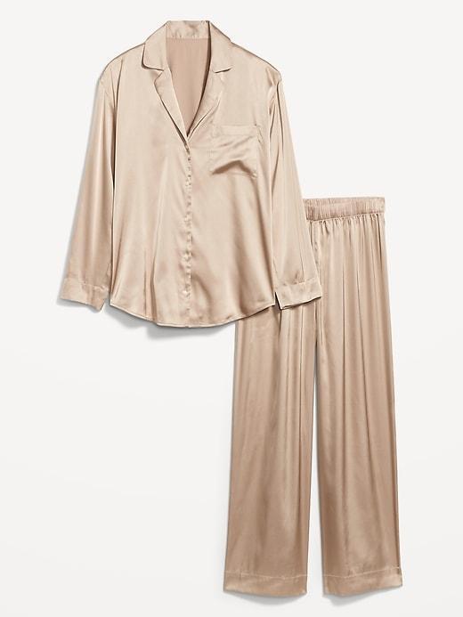 Satin Pajama Pant Set Product Image