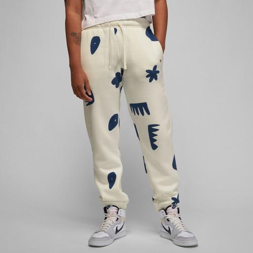 Jordan Womens Brooklyn Fleece Pants - White/Blue Product Image