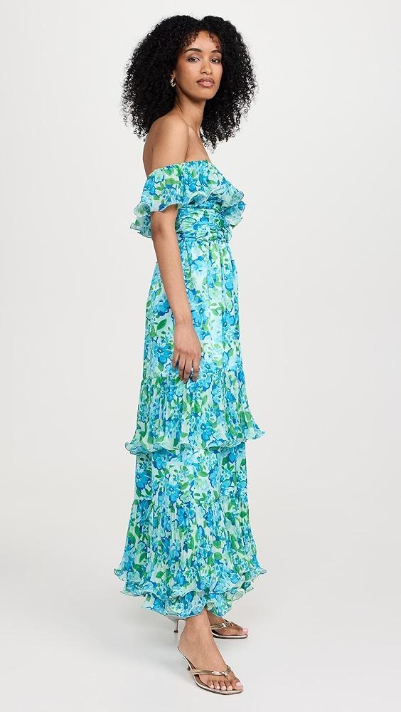 AMUR Pia Pleated Midi Dress | Shopbop Product Image