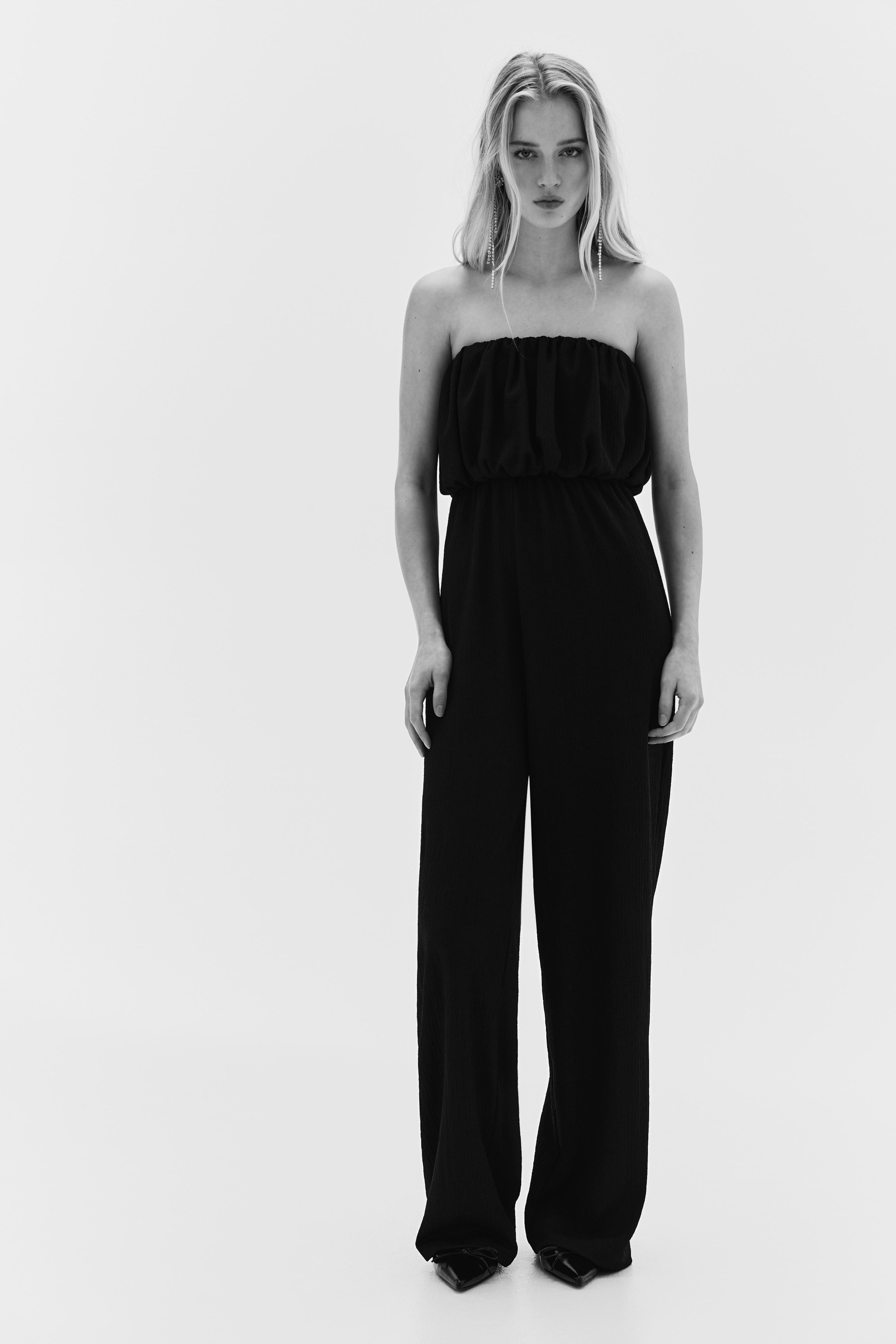 Ribbed Bandeau Jumpsuit Product Image