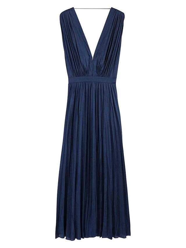 Womens Pleated Maxi Dress Product Image