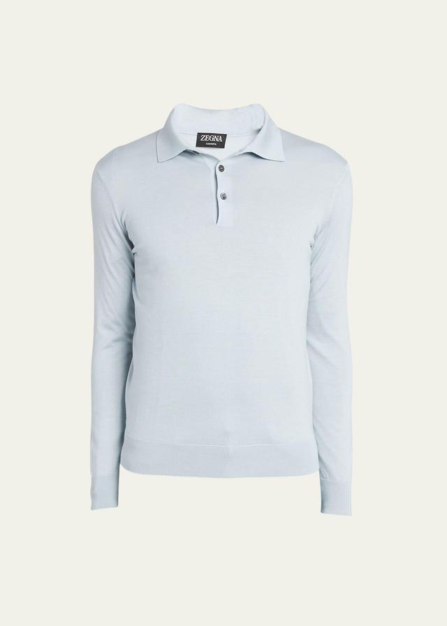 Mens Cashmere-Silk Casheta Polo Sweater Product Image