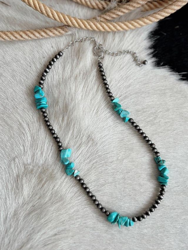 Handmade Navajo Pearl Turquoise Necklace Product Image