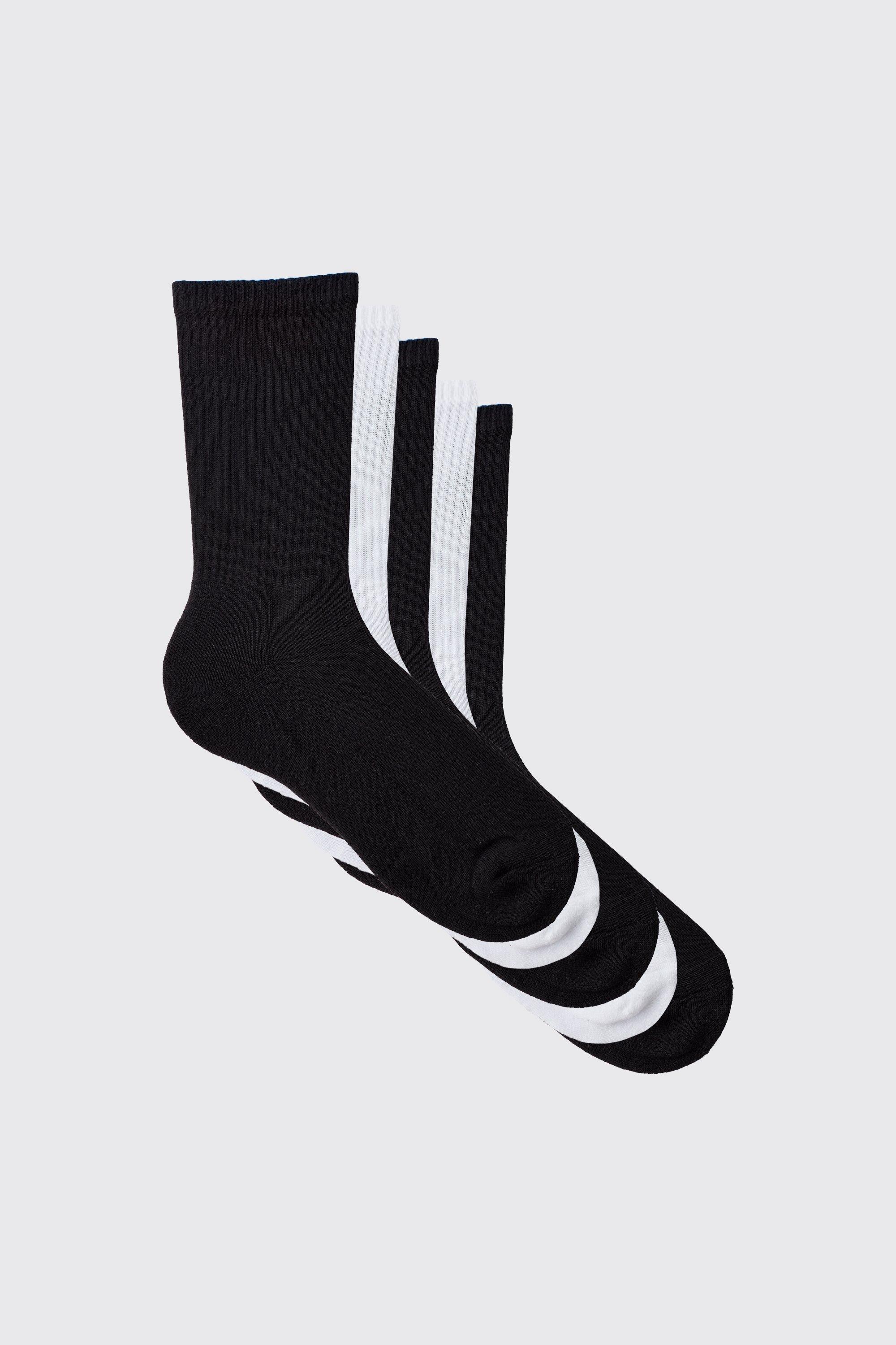 5 Mix Plain Sport Socks | boohooMAN USA Product Image