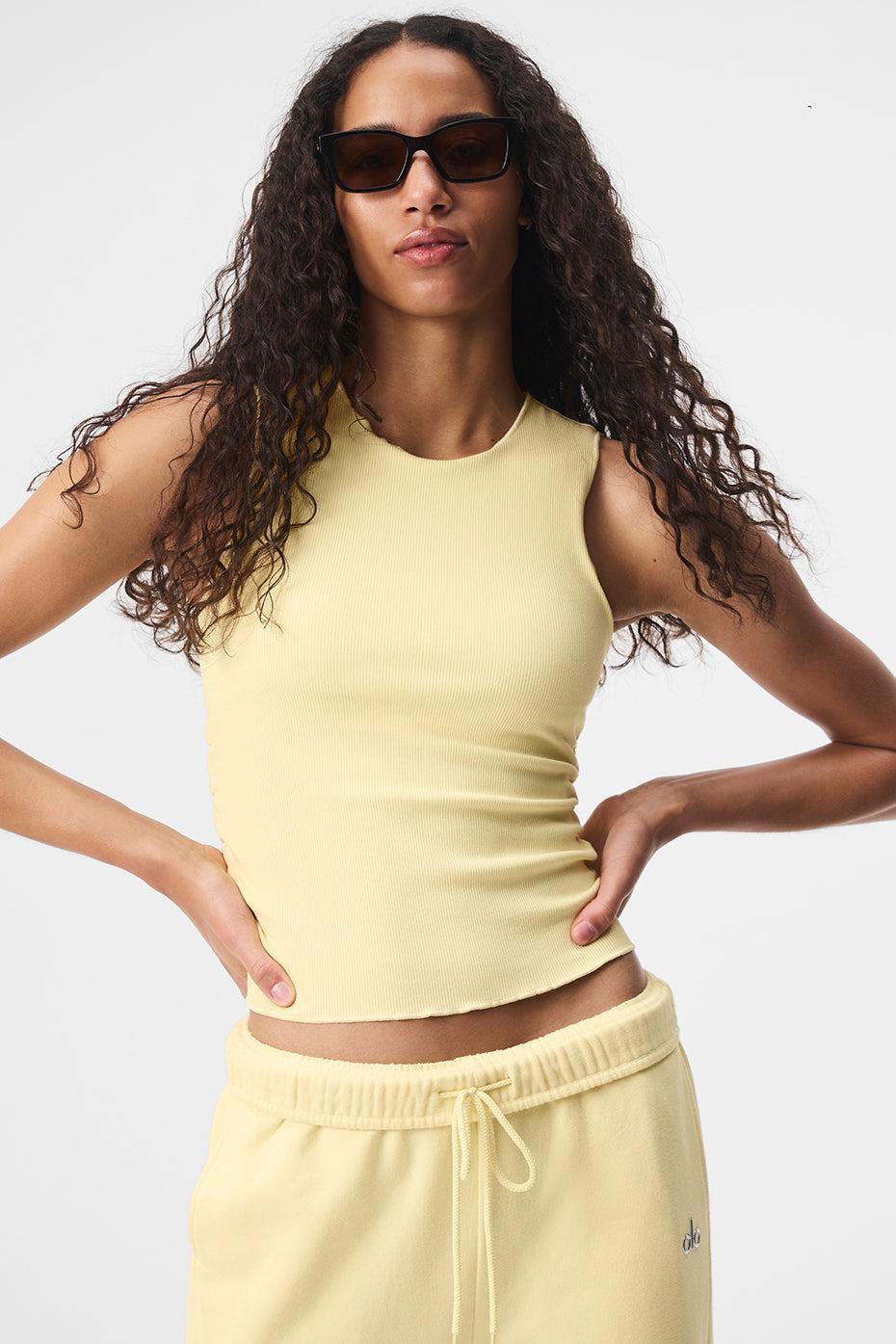 Ribbed En Pointe Tank - Lemon Ice Female Product Image