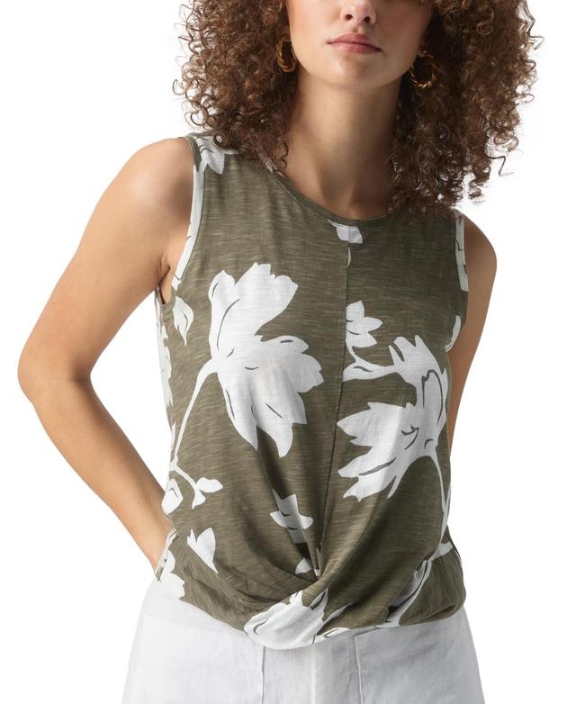 Sanctuary Womens Floral-Print Twist-Front Tank Top Product Image