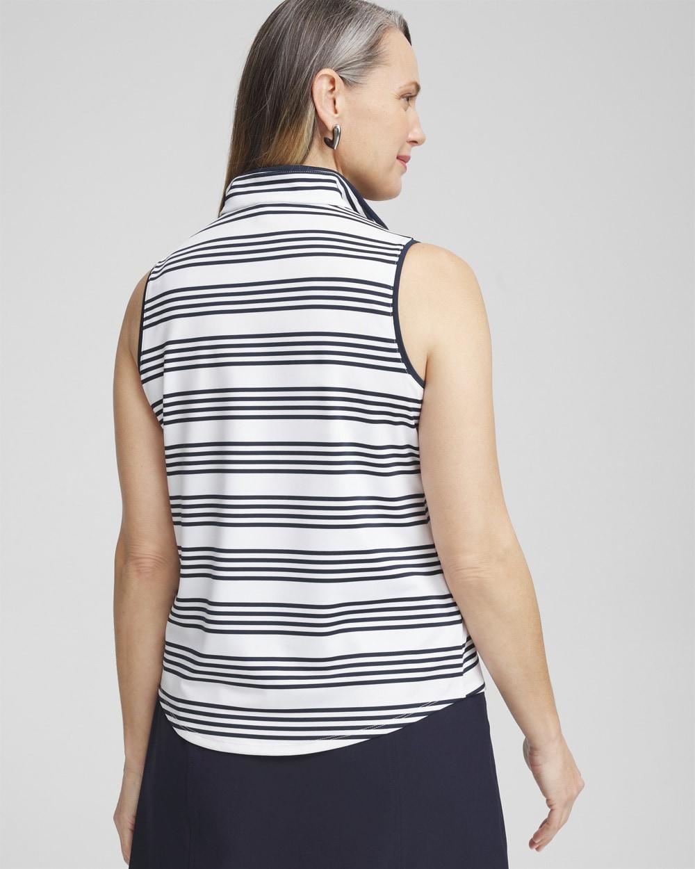 Touch of Cool™ Abstract Ruched Banded Hem Top Product Image