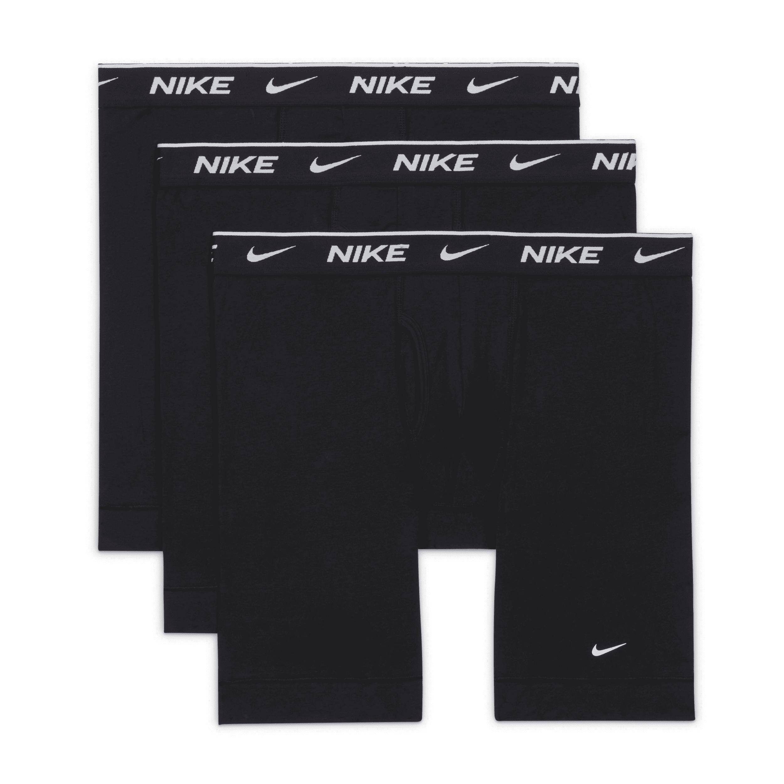 Mens Nike Dri-FIT Essential 3-pack Stretch Long-Leg Boxer Briefs Black Product Image