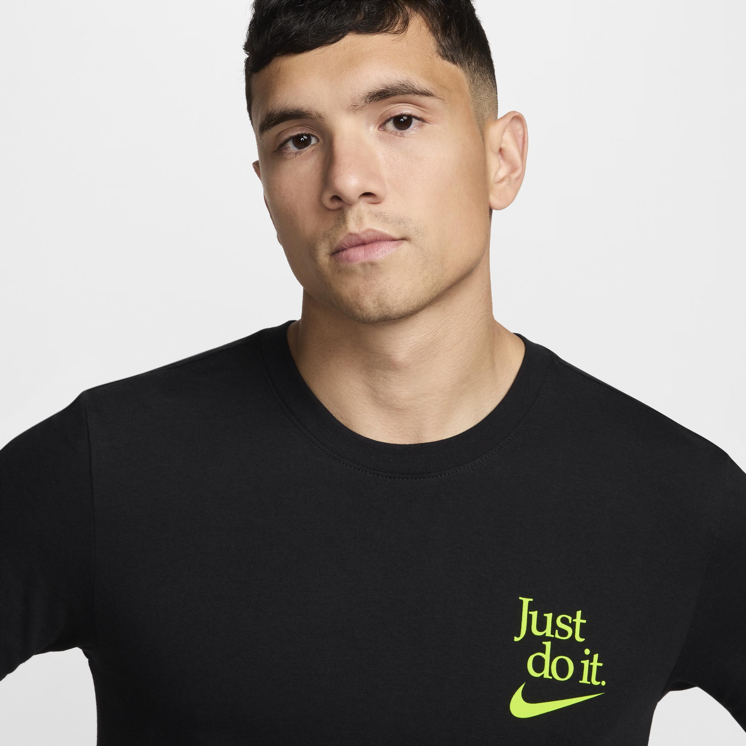 Nike Mens Nike NSW Win Quietly T-Shirt - Mens Black/Yellow Product Image