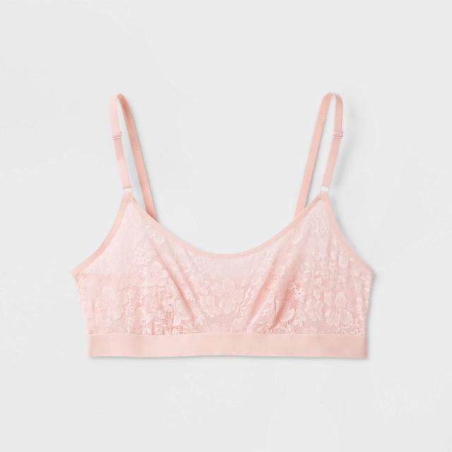 Womens Lace Bralette - Auden Pink XXL Product Image