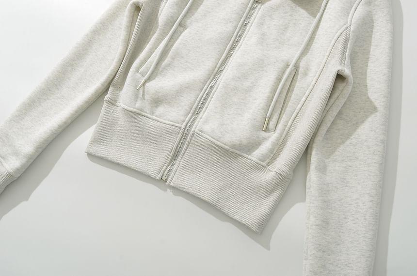 Drawstring Zip Hoodie Product Image