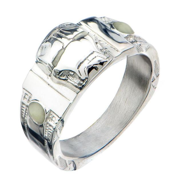 Mens Marvel Iron Man Face Glow Eyes 3D Ring - (11) Product Image