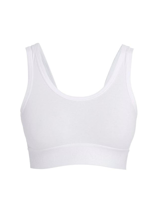 Womens Logo Cotton-Blend Sports Bra Product Image