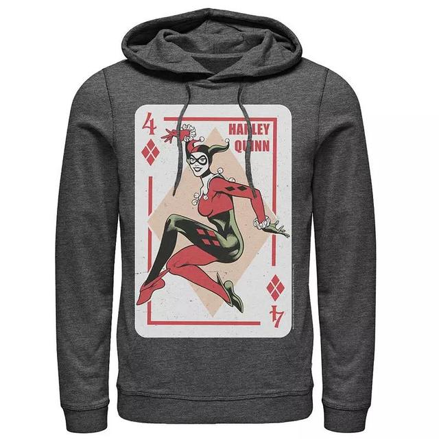 Mens DC Comics Harley Quinn Playing Card Hoodie Product Image