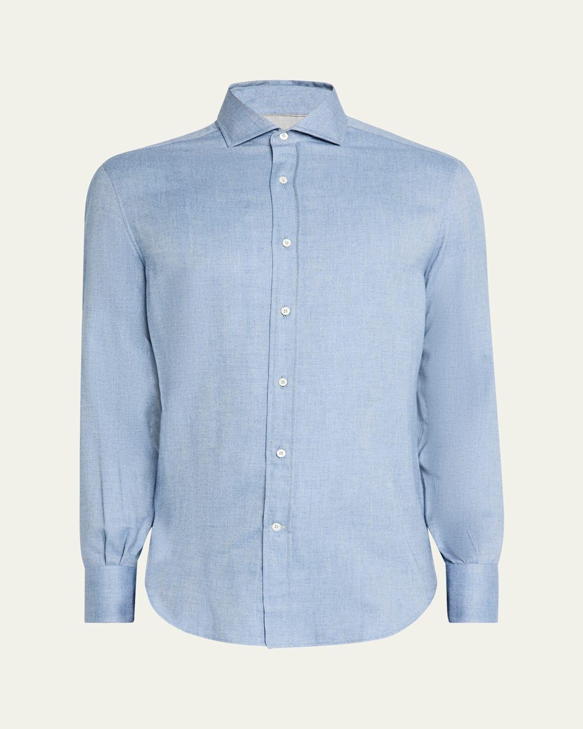 Mens Herringbone Flannel Sport Shirt Product Image