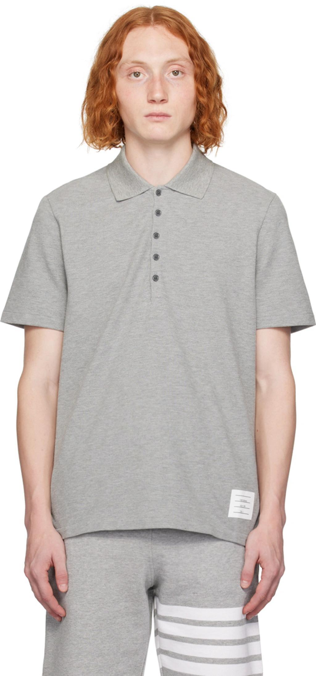 Gray Relaxed-fit Polo In 055 Lt Grey Product Image