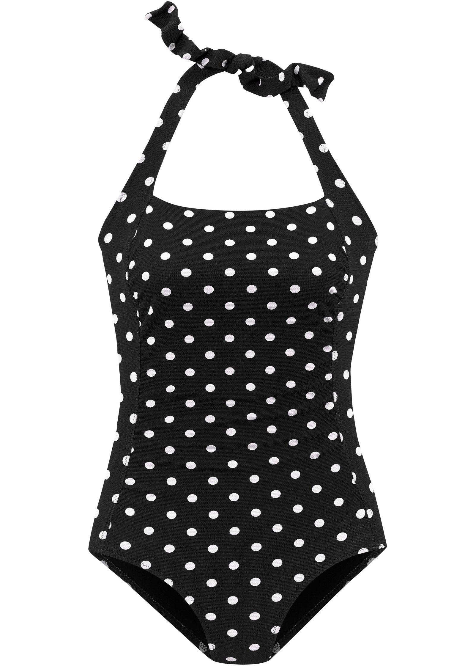 Retro Halter One-Piece - Retro Dots Product Image