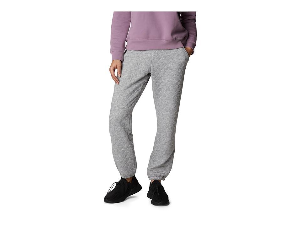 Columbia Lodge Quilted Joggers (Light Grey Heather) Women's Clothing product image