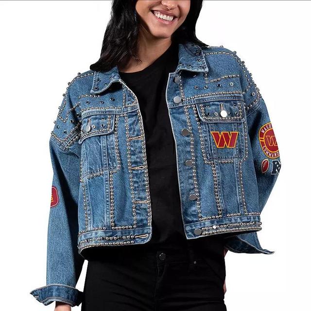 Womens G-III 4Her by Carl Banks Washington Commanders First Finish Medium Denim Full-Button Jacket Product Image