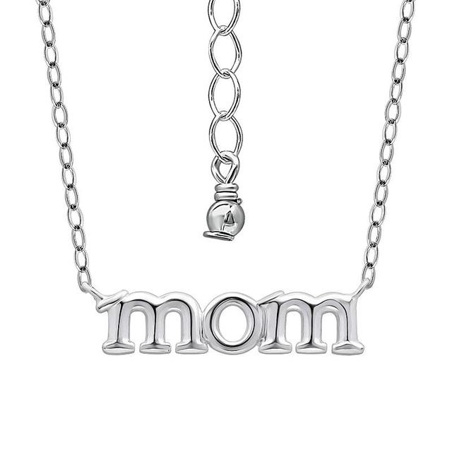 Aleure Precioso Sterling Silver Polished Mom Necklace, Womens Product Image