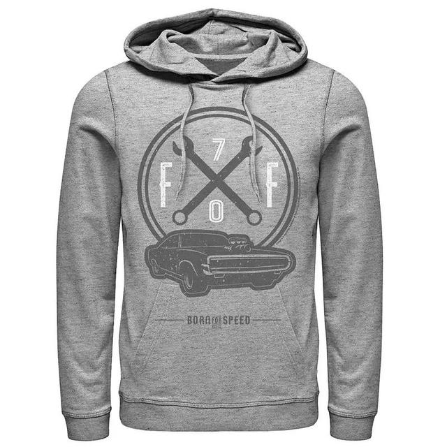 Mens Fast & Furious Born for Speed & Cars Hoodie Athletic Grey Product Image