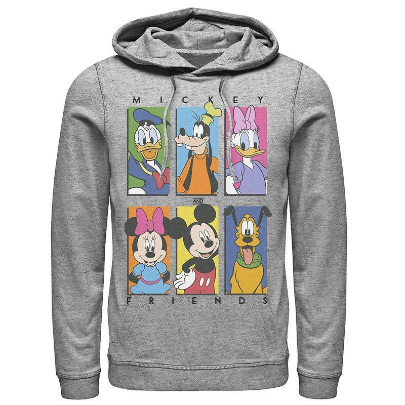 Disneys Mickey & Friends Mens Character Hoodie Athletic Grey Product Image