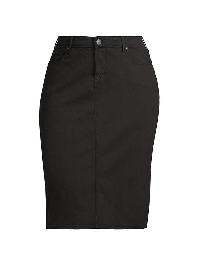 Womens Back Slit Denim Pencil Skirt Product Image