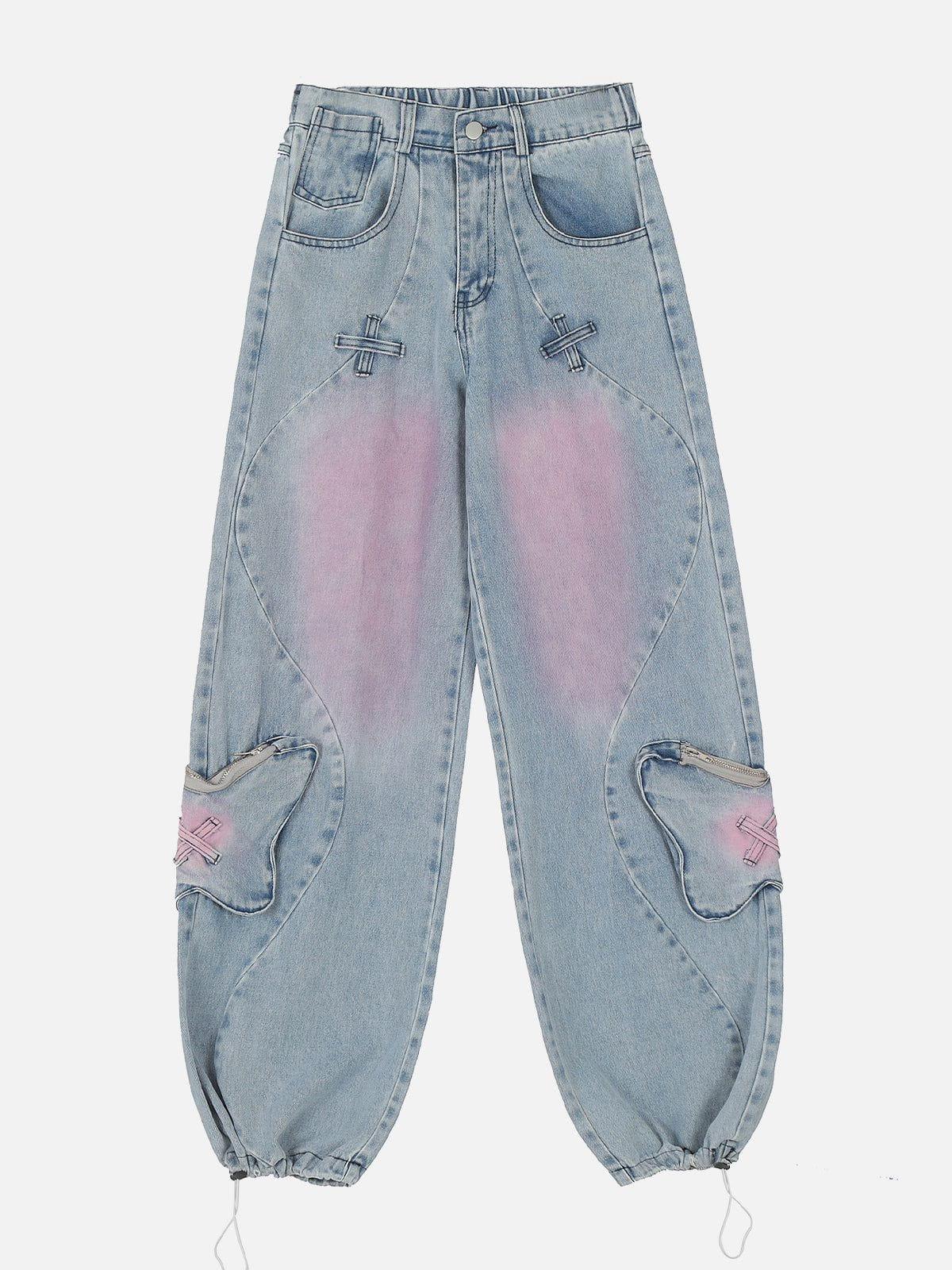 Aelfric Eden Butterfly Pocket Washed Jeans Female Product Image