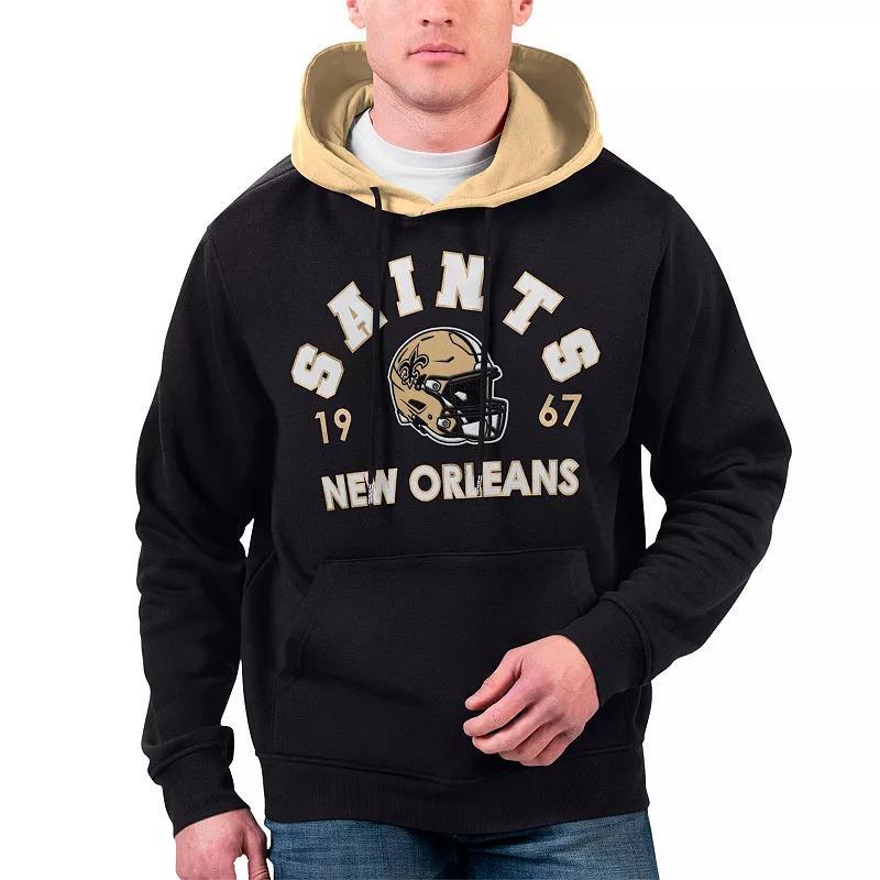 Mens G-III Sports by Carl Banks New Orleans Saints Colorblock Pullover Hoodie Product Image