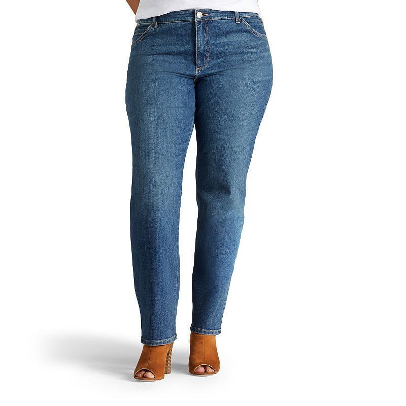 Plus Size Lee Instantly Slims Straight-Leg Jeans, Womens product image