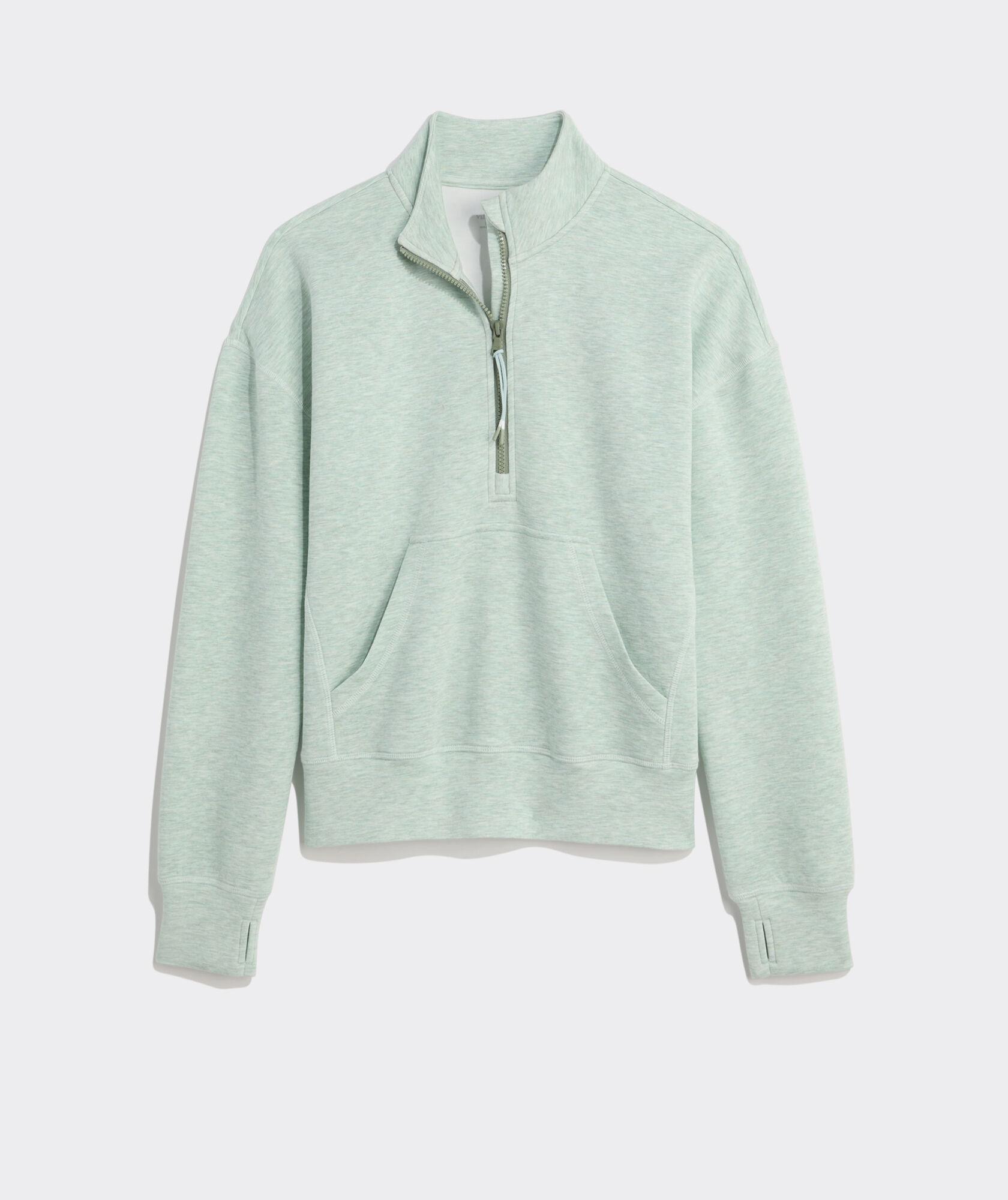 Silky Scuba Oversized Quarter-Zip Product Image