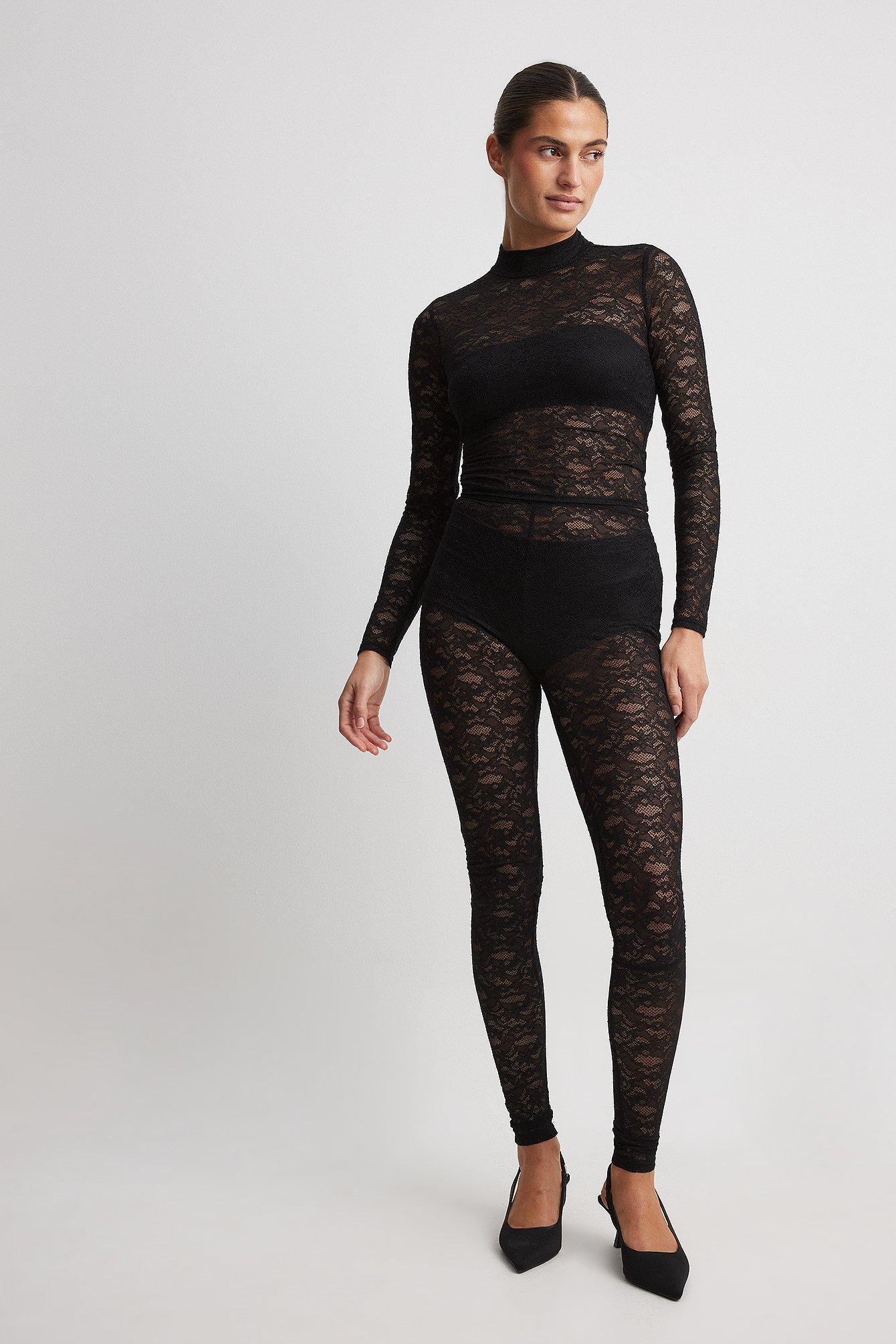 High Waist Lace Leggings product image