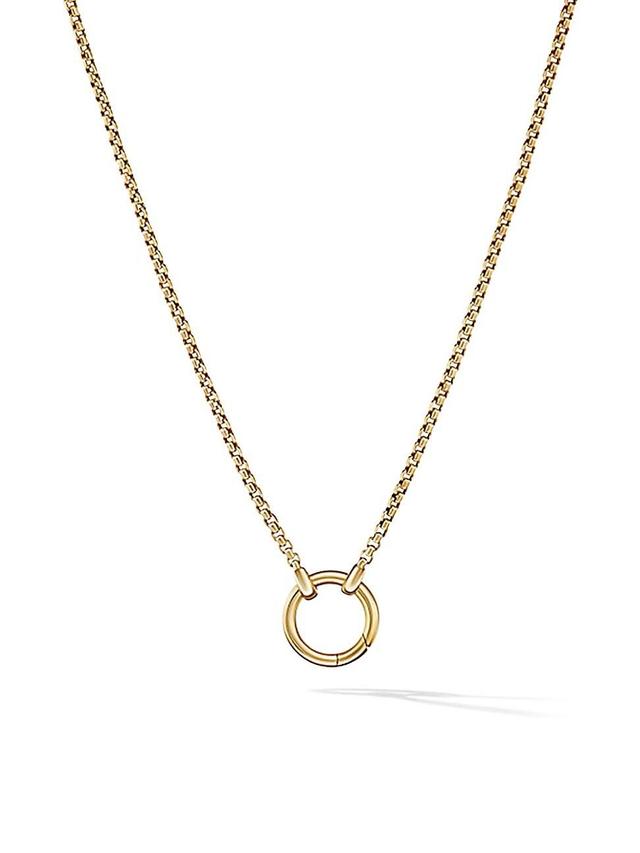 Womens Chain 18K Yellow Gold Cable Amulet Slider Necklace Product Image