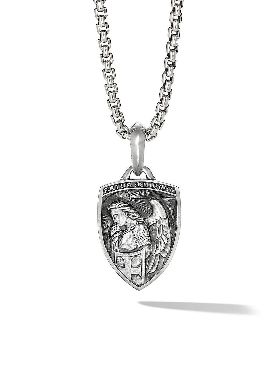 David Yurman Mens St. Michael Amulet in Sterling Silver, 26mm Product Image