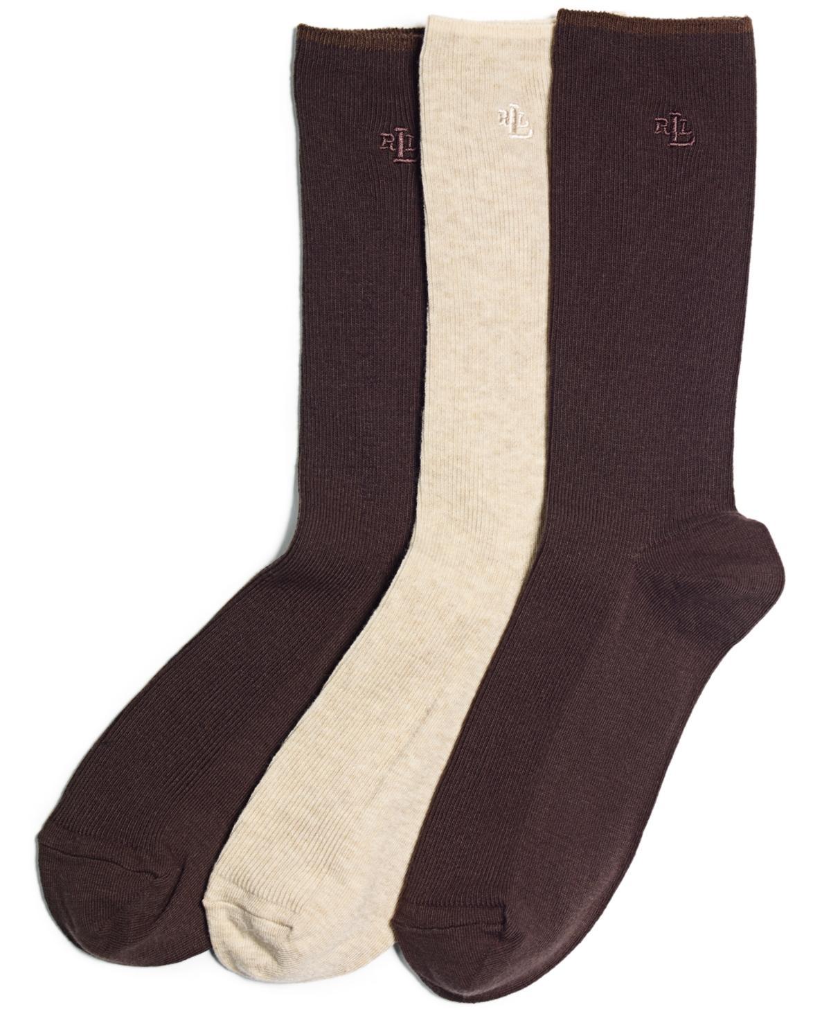 Lauren Ralph Lauren Womens Ribbed Cotton Trouser 3 Pack Socks Product Image